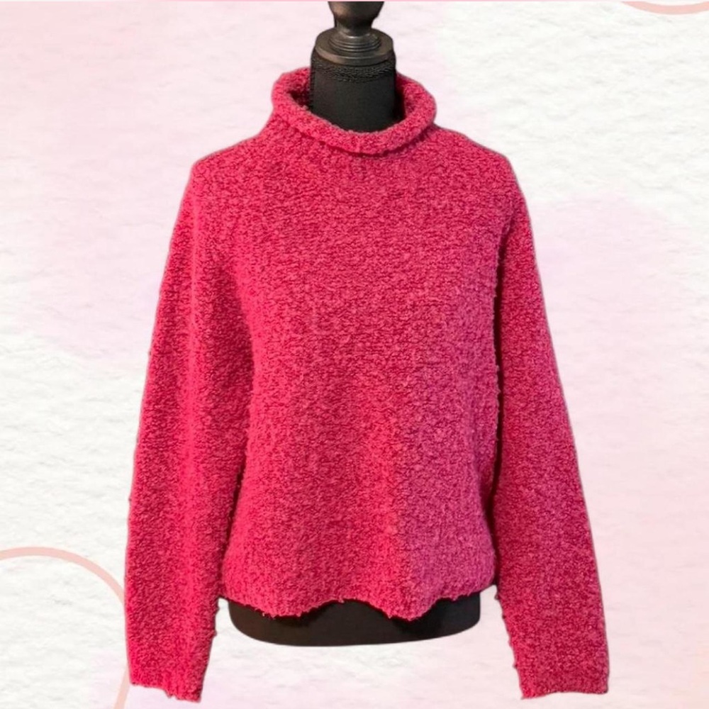 The Limited Fuchsia Cowl Neck Sweater